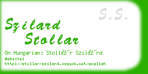 szilard stollar business card